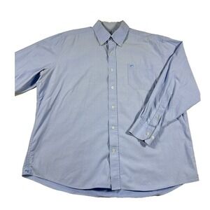 Southern Tide Mens XL Blue Long Sleeve Button Down Shirt Stretch